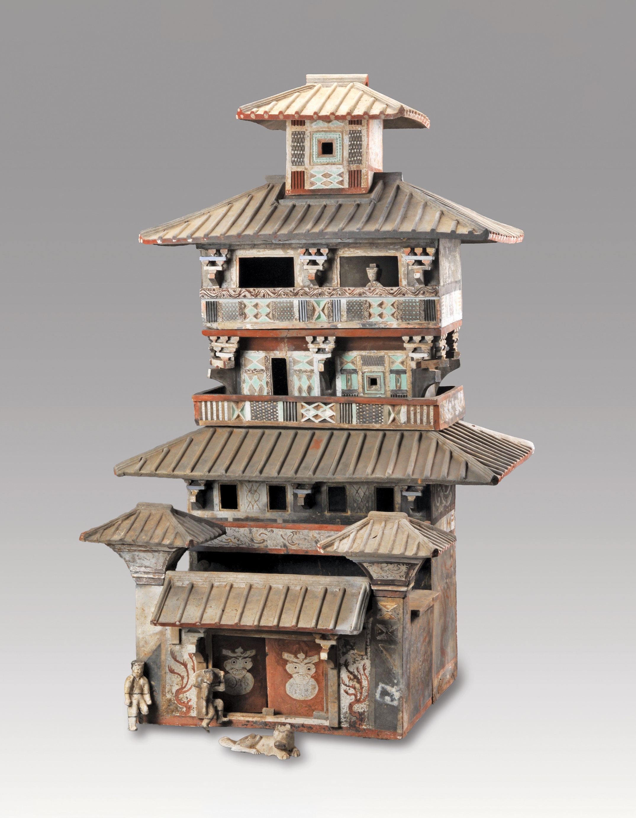 五層彩繪陶倉樓