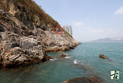 石刻位於海岸懸崖上