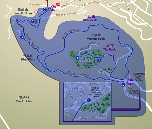Map of Western District and Peak Route Section A