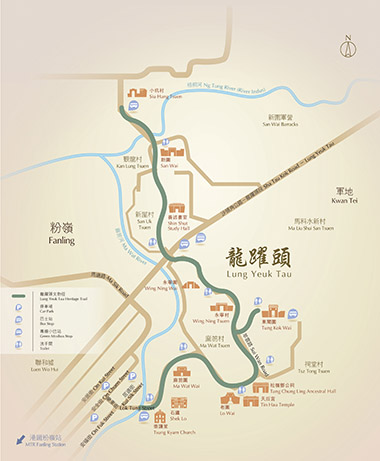 Map of Lung Yeuk Tau Heritage Trail