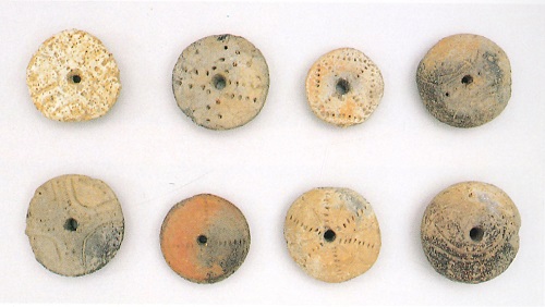 Pottery spindle whorls