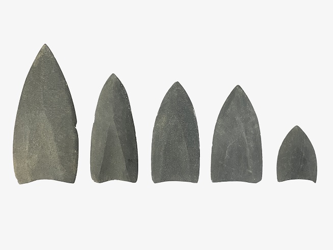 Stone spearheads