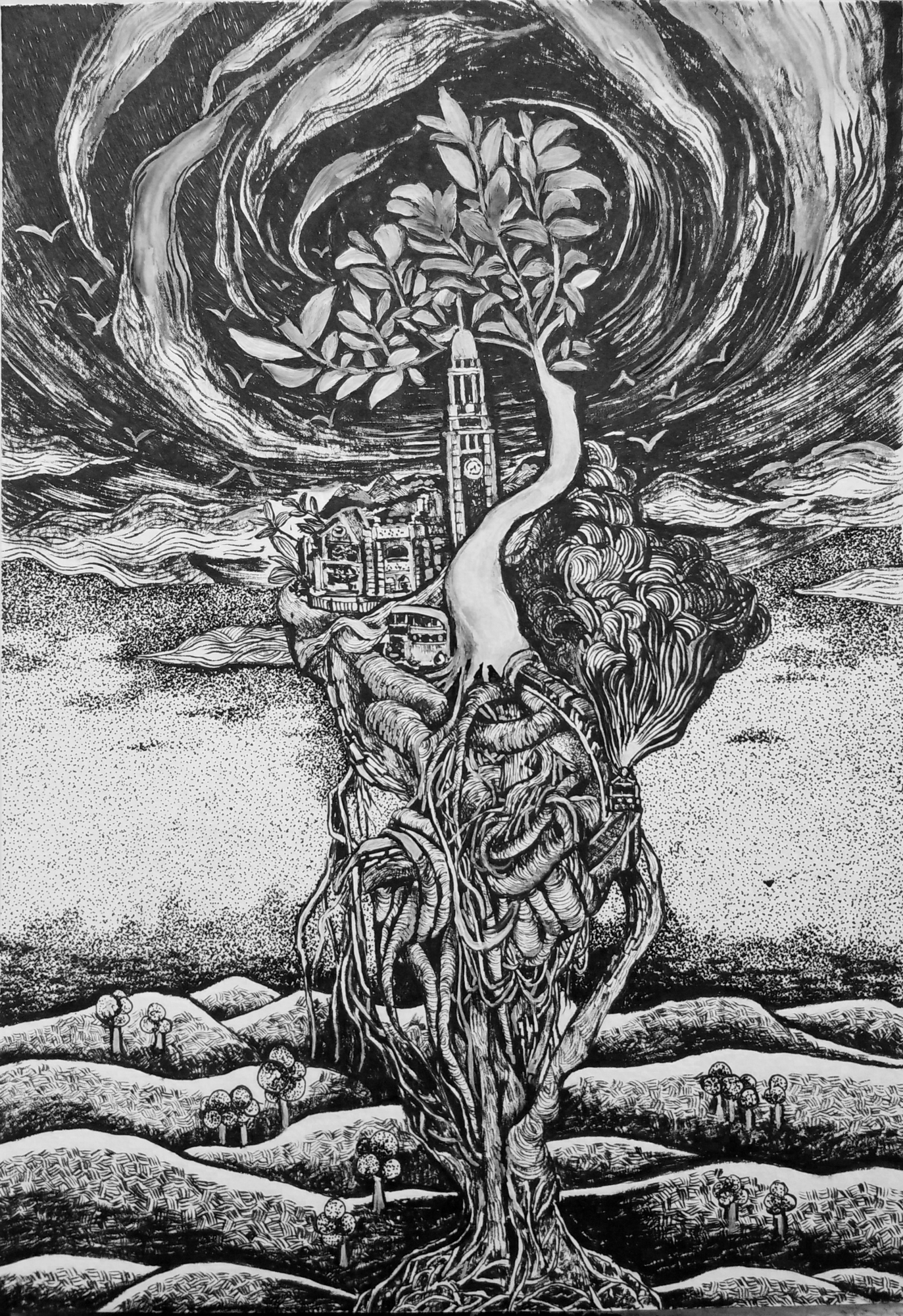 「畫無界．融無限」無障古蹟繪畫比賽2022季軍作品《保存香港記憶》