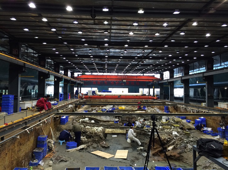 2015年南海I號沉船發掘工作現場