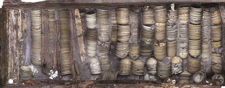 「南海I號」載有大量外銷瓷器、手工藝製品和日常生活用品,以至眾多金銀銅貨幣。(圖片由廣東省文物考古研究院提供)