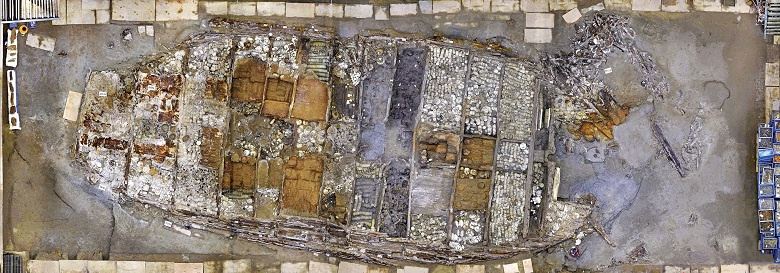 「南海I號」醬釉罐出土現場。(圖片由廣東省文物考古研究院提供)