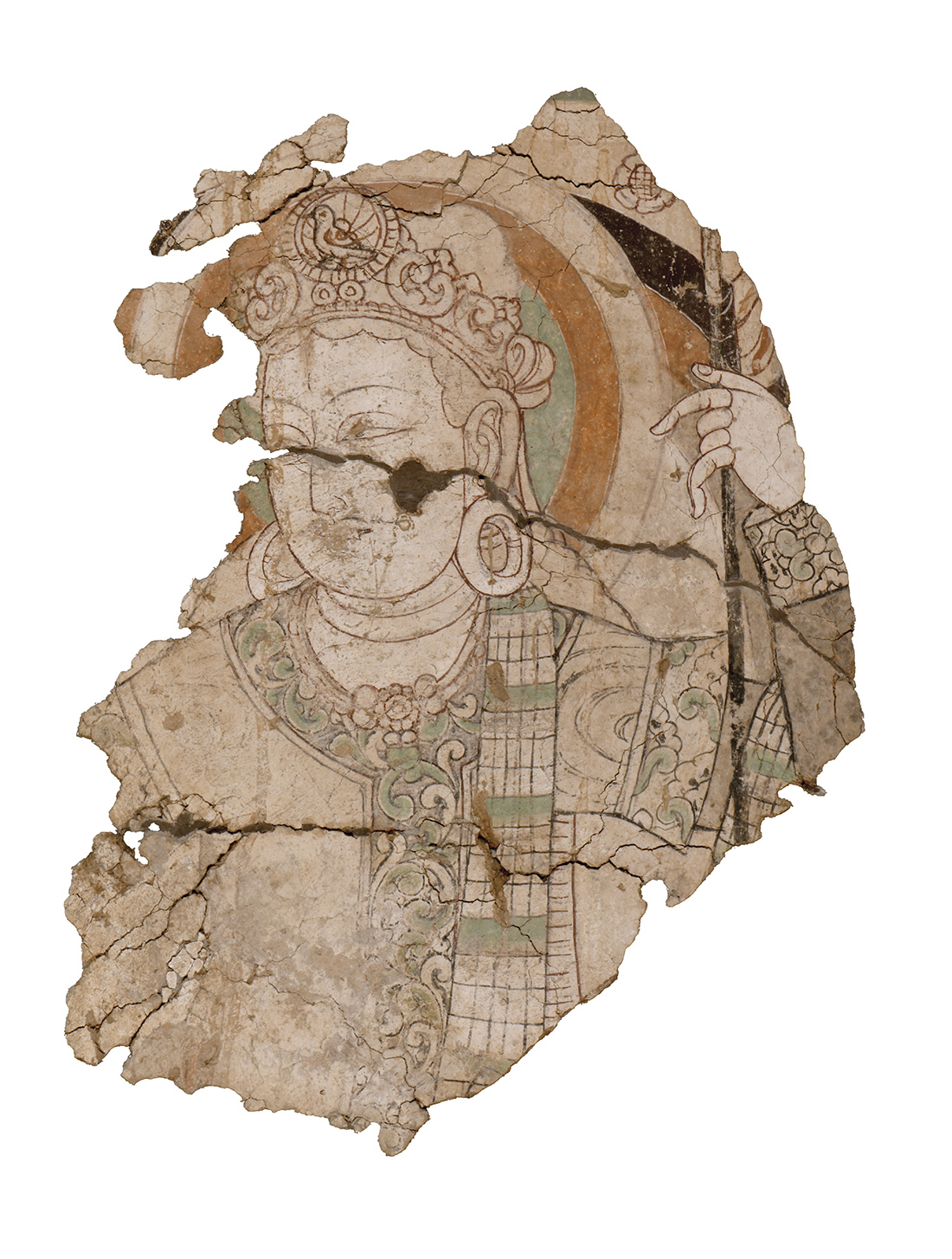 毗沙門天像上部壁畫（殘）