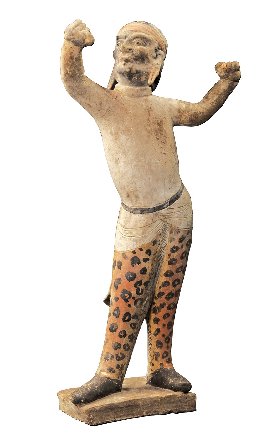 彩繪黑人舞俑