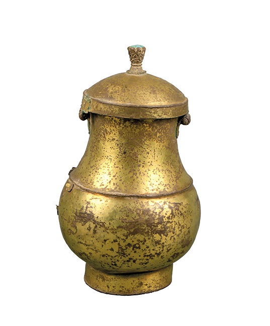 鑲綠松石鎏金壺